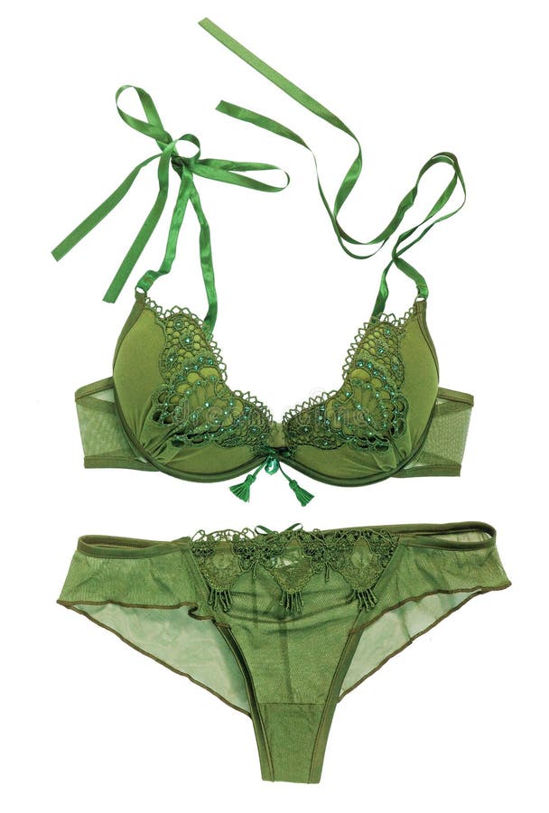 Green panties and bra stock photo. Image of desire, accessory 25099440