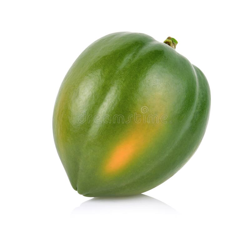 Papaya Isolated on White Background Stock Image - Image of dessert