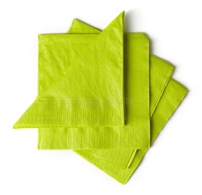 Green paper napkins stock photo. Image of kitchen, banquet 74551046