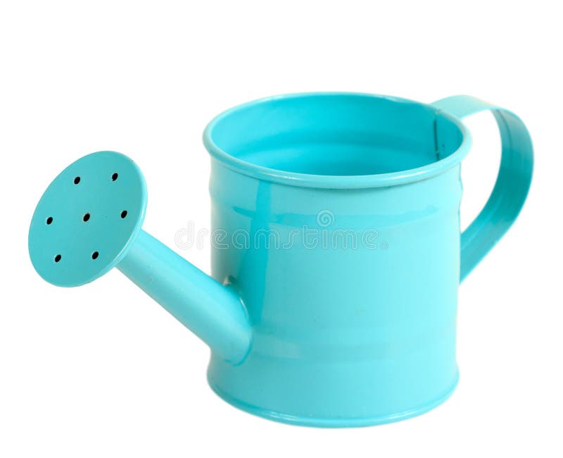 Green pastel color gardening watering pot stock photos Green pastel color gardening watering pot stock photos