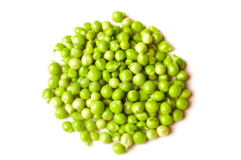 Green peas isolated on white