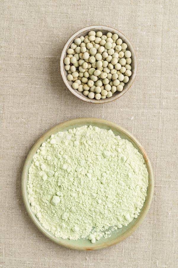 Green peas and pea flour stock image. Image of flour 59499737