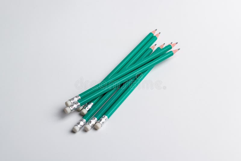 Pencils with eraser stock photo. Image of colorful, equipment 177700540