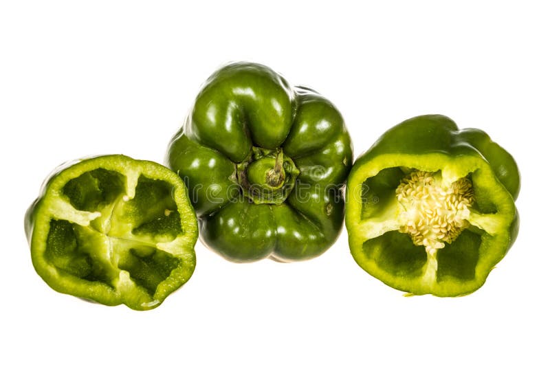 Green pepper cut stock photo. Image of natural, fresh 45568050