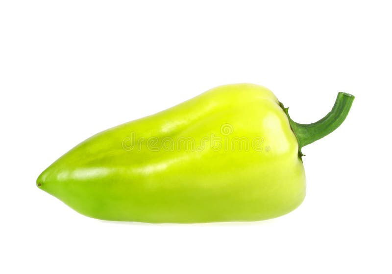 Green pepper isolated on white background