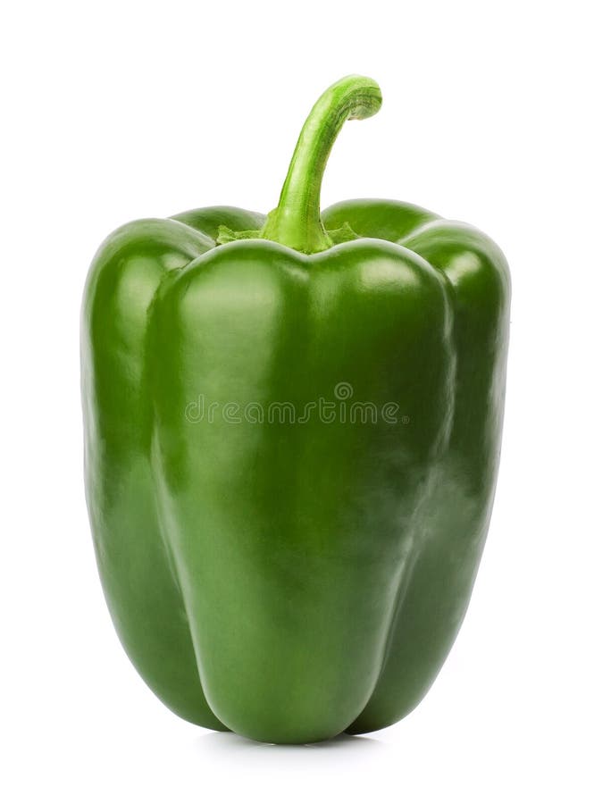 Green pepper isolated white