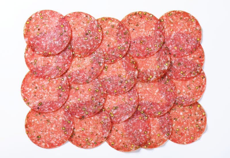 Green pepper salami stock image. Image of studio, thin 45998301