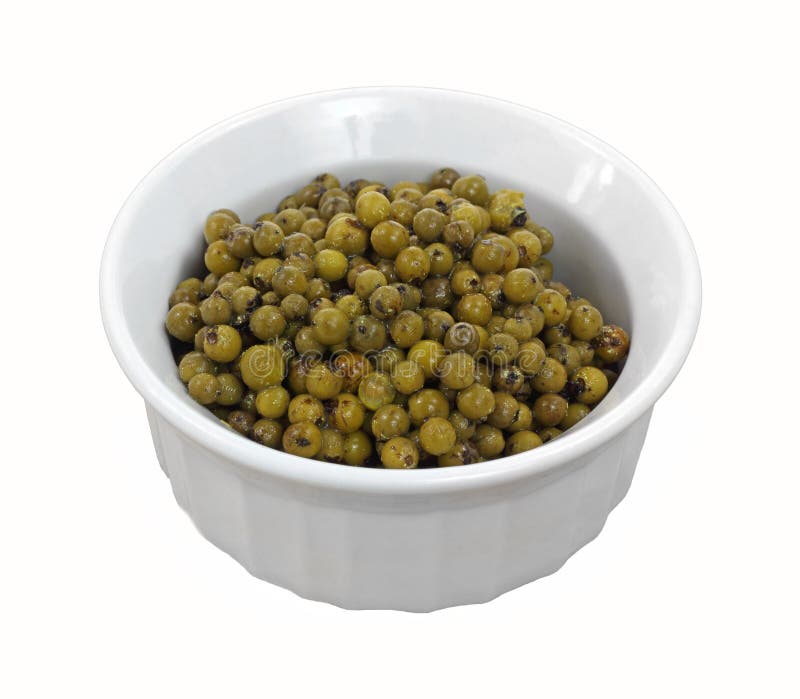 Green Peppercorns Dish Angle Stock Photo Image of preserved, flavor