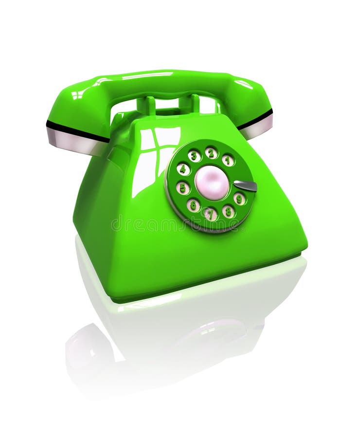 Green phone vector illustration Green phone vector illustration
