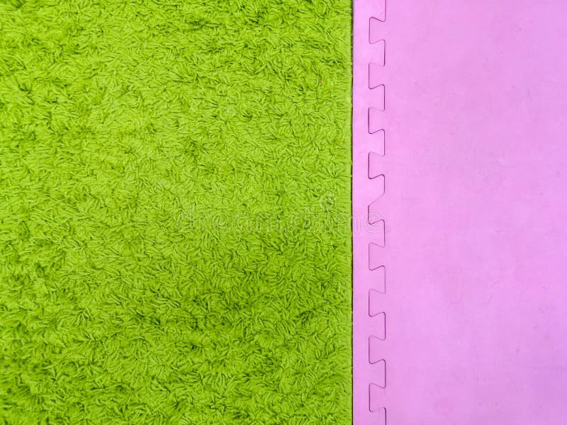 Green with a Pink Background, Green Carpet Background. Pink and Green