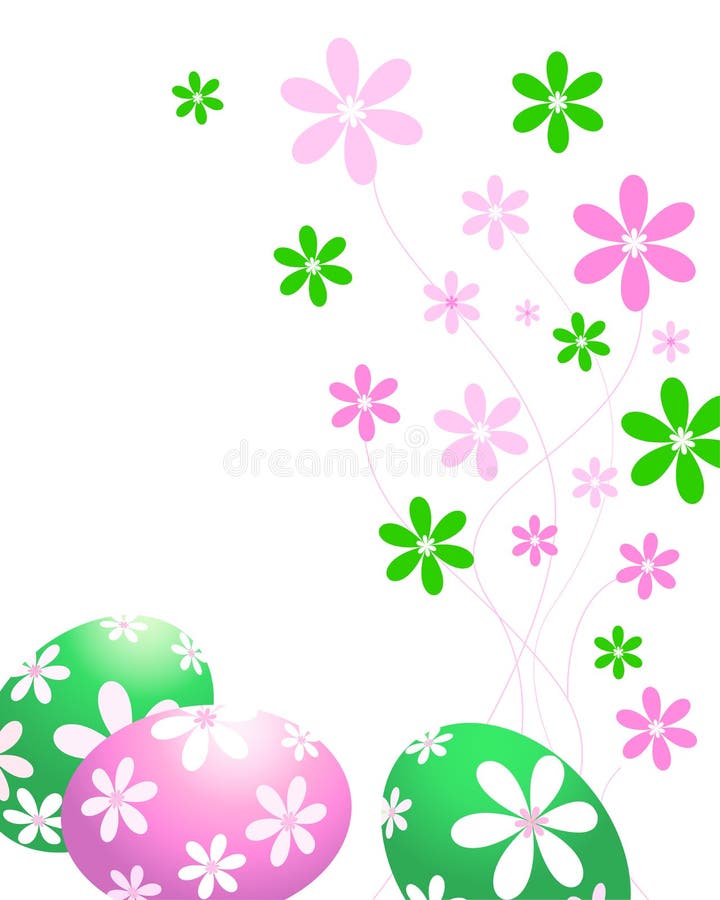 Green and pink easter eggs