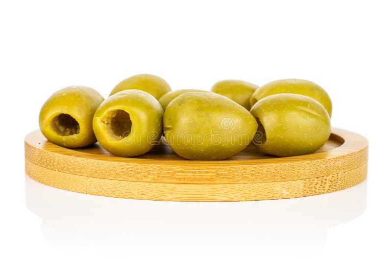 Green Pitted Olive Fruit Isolated on White Stock Photo Image of