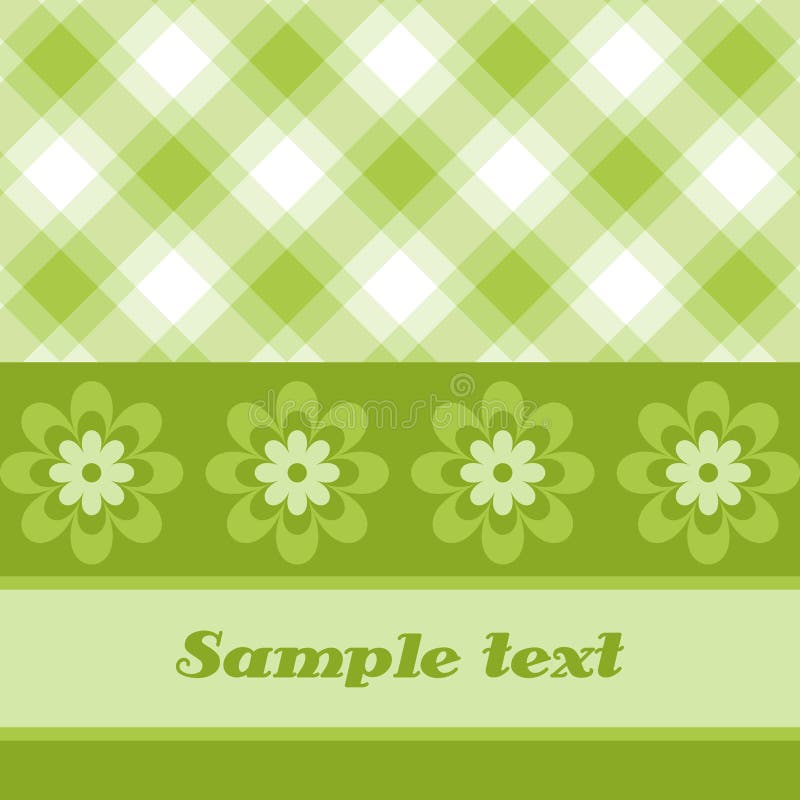 Green plaid flowercard