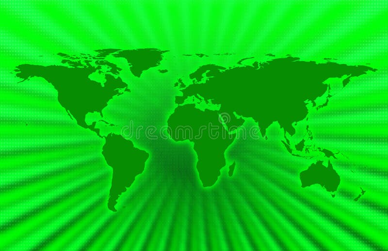 CG map of planet earth over green background. CG map of planet earth over green background