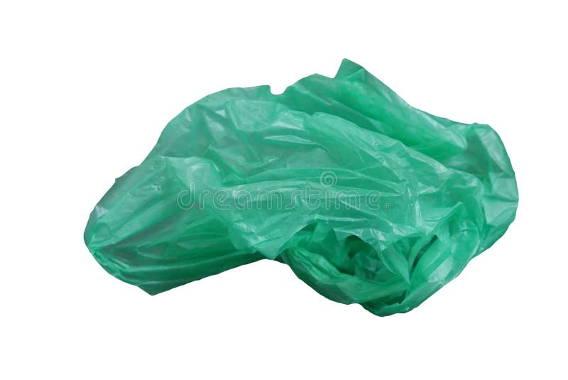 Green plastic bag isolated on white background. Background package pattern stock images, royalty-free photos and pictures