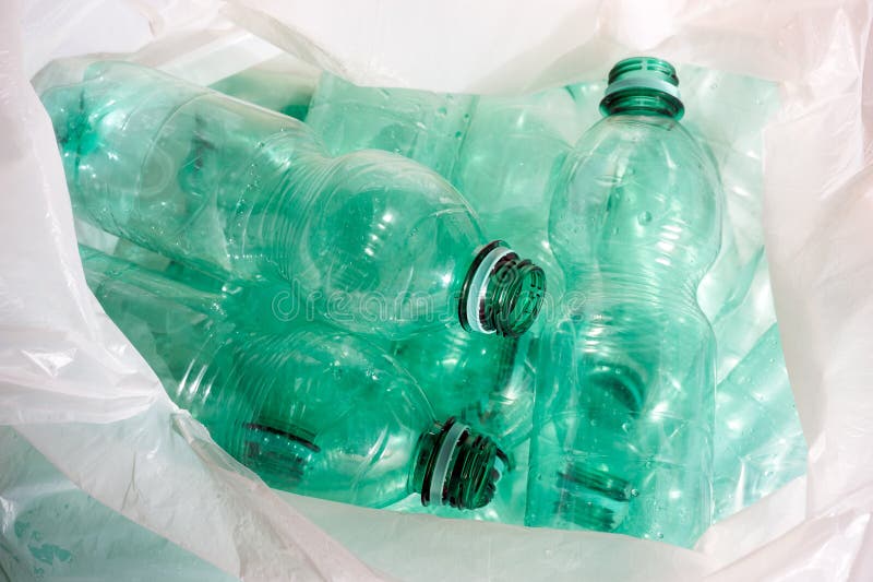 Crushed Plastic Bottle To Recycle Stock Image Image of plastic