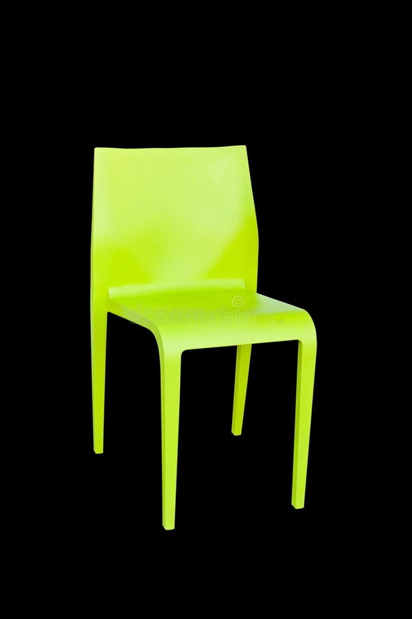 Green Plastic Chair Isolated Stock Photo Image of green, solitary