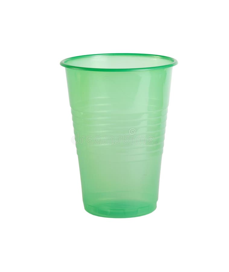Green plastic cup stock image. Image of tableware, object 65533813
