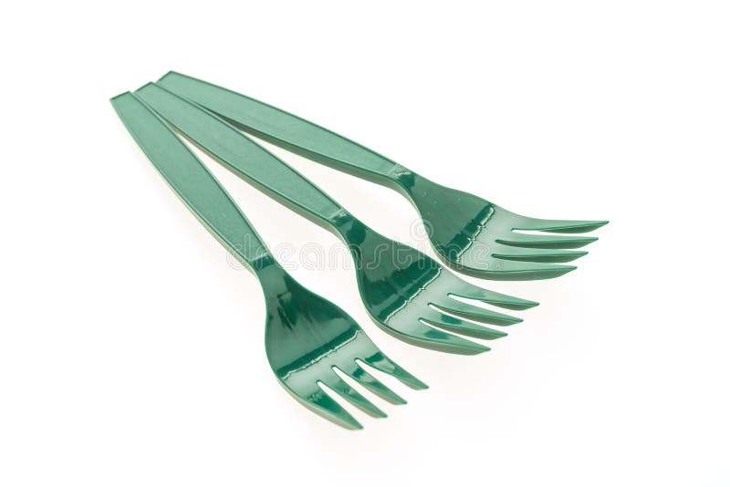 Green plastic forks stock image. Image of background 81700417