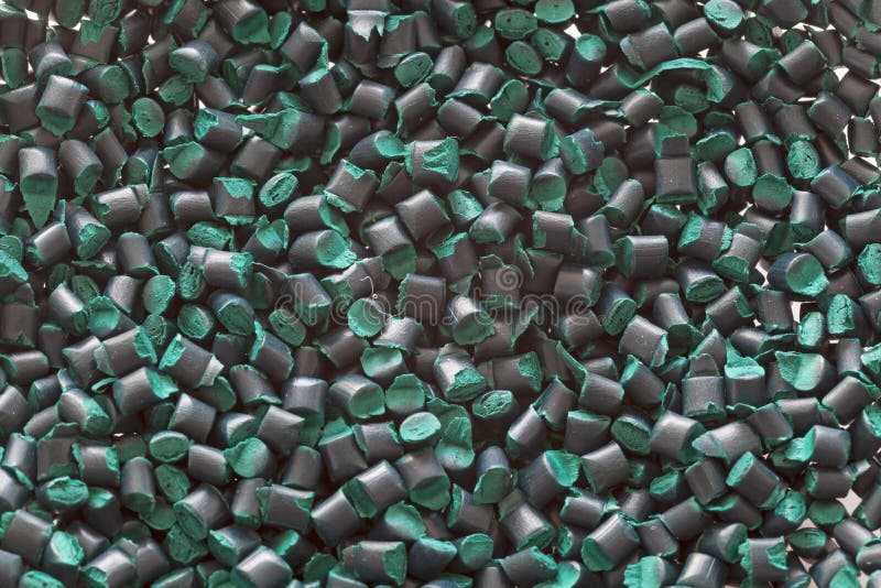 Green plastic granules