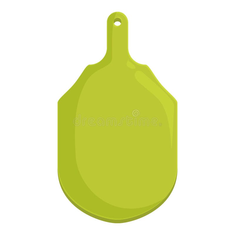 Carton de tăiat pentru bucătărie, din plastic verde, cu mâner pentru gătit stock illustration