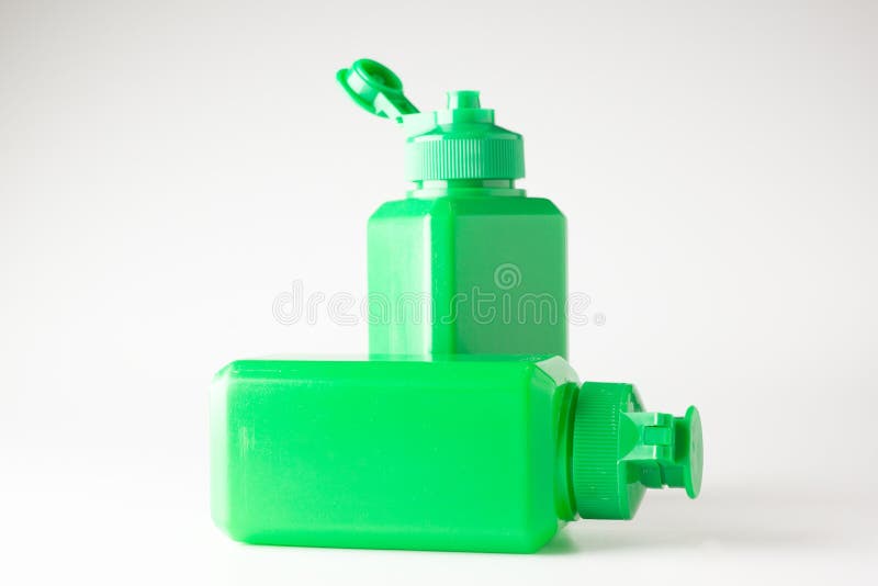 Green Plastic Medical Jars with Lids Stock Photo Image of package