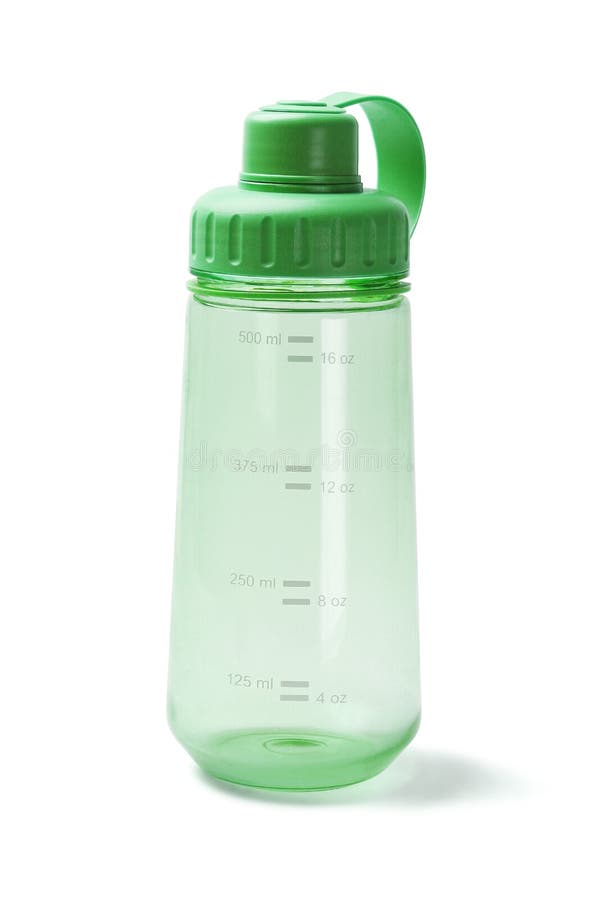 Green Plastic Water Bottle stock photo
