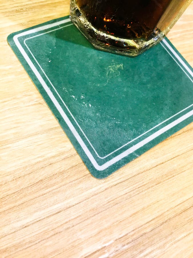 Green Plate Color Drink Coaster Stock Photo Image of blank