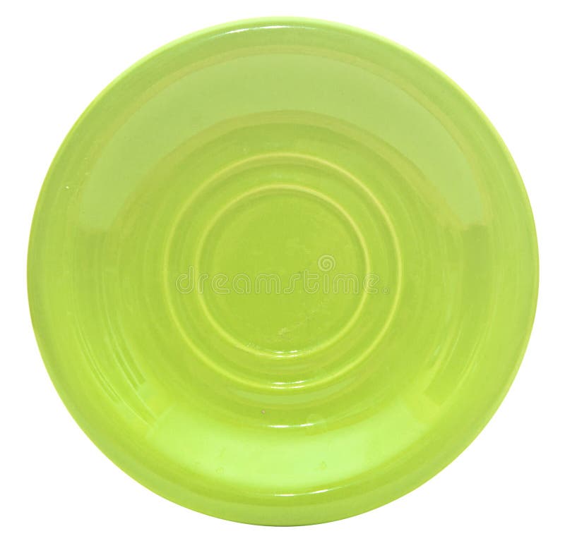 Green Plate Isolated Top View Stock Photo Image of dining, meal 14165830