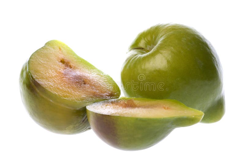 Green Plums Macro Isolated stock image. Image of detail 6271369