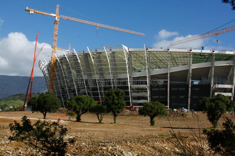Green Point Stadium Construction Editorial Stock Photo Image of town