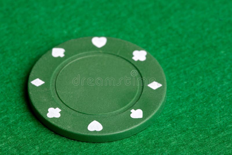 Green Poker Chip stock photo. Image of entertainment, money 6952974