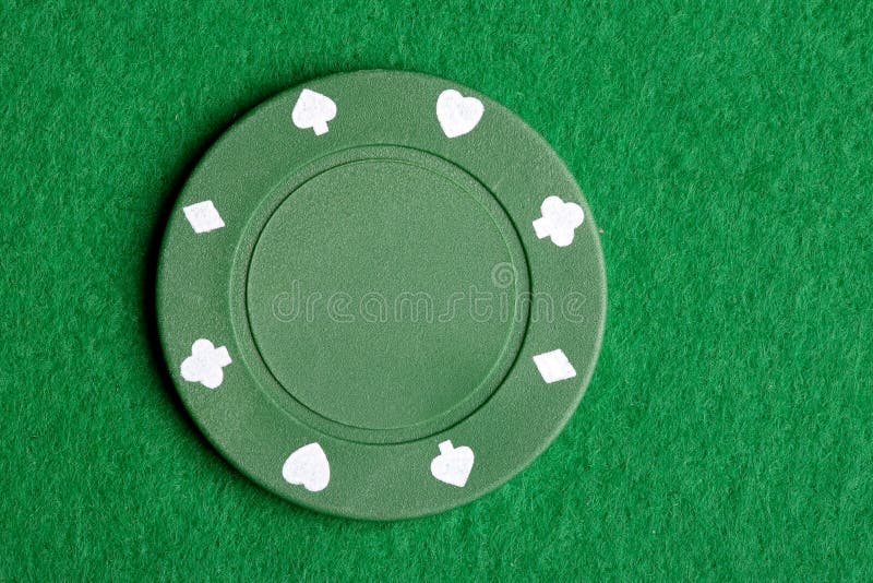 Green Poker Chip stock photo. Image of entertainment, money 6952974