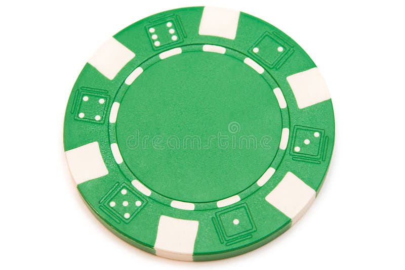 Green Poker Chip Isolated on White Stock Photo Image of studio, game
