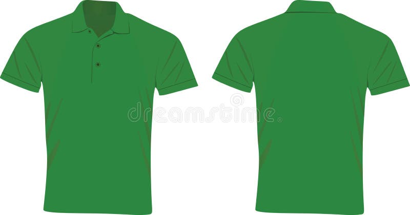 Polo T Shirt Template Collar Front Back Stock Illustrations – 390 Polo ...