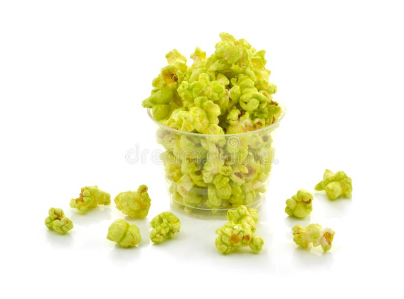 Green popcorn stock photo. Image of square, popcorn, white 38185378