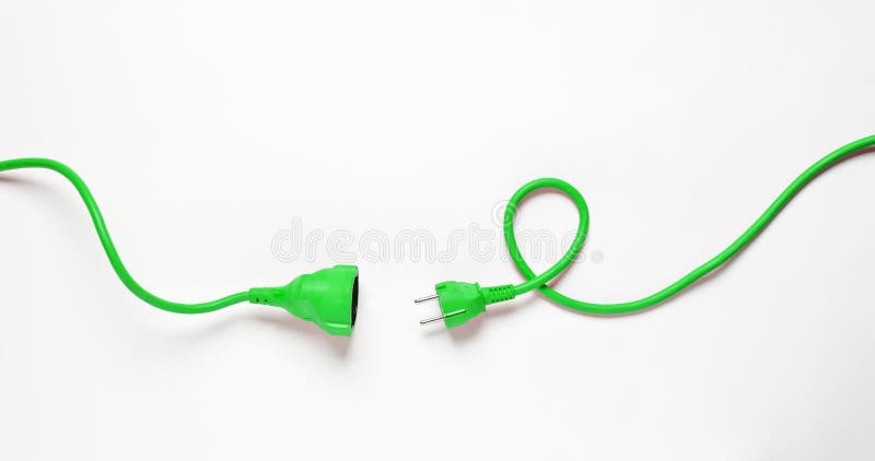 Green Power Cable stock images