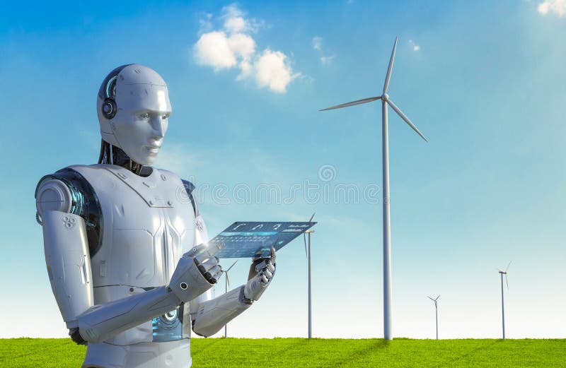 Green power technology concept stock image