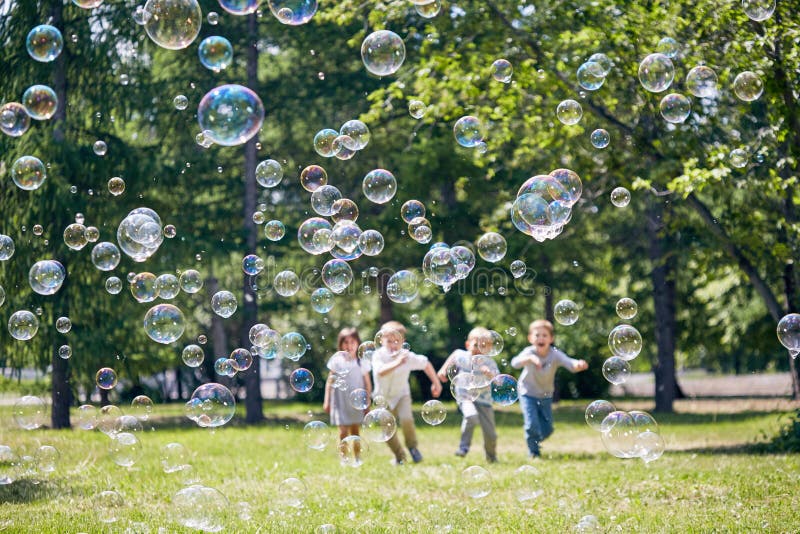 Playing Active Games Outdoors stock photo Playing Active Games Outdoors stock photo