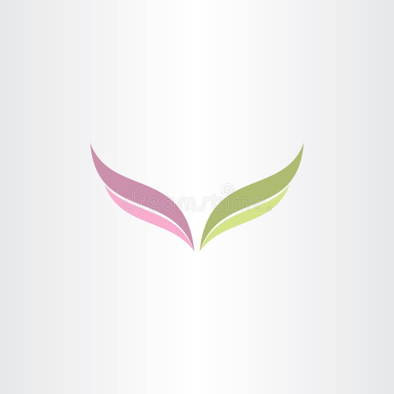 Green and Purple Vector Wings Logo Stock Vector Illustration of
