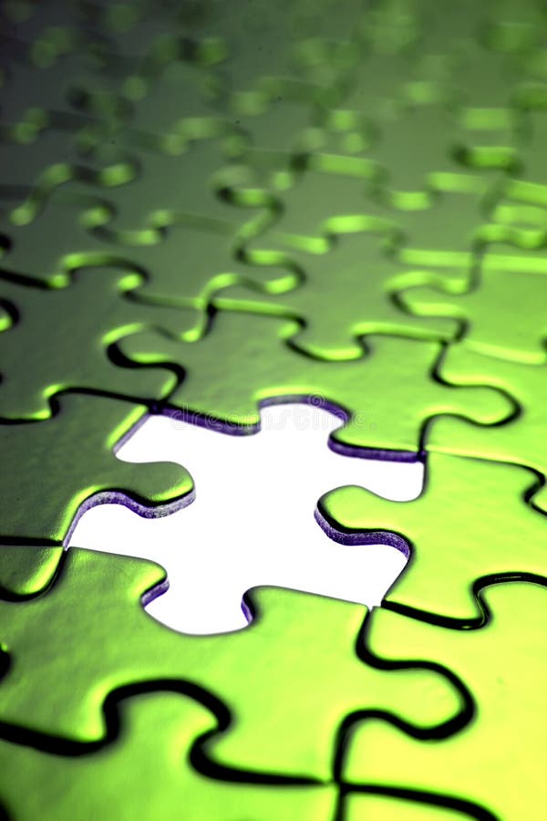 Green puzzle pieces stock image. Image of piece, colour - 3587047