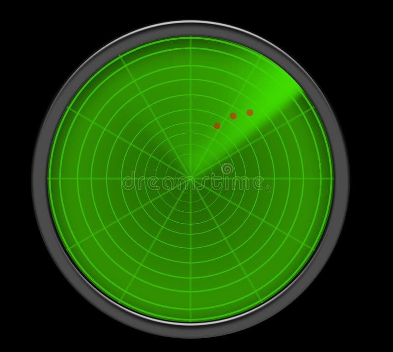 A Green Radar Screen Showing Threats stock illustration A Green Radar Screen Showing Threats stock illustration