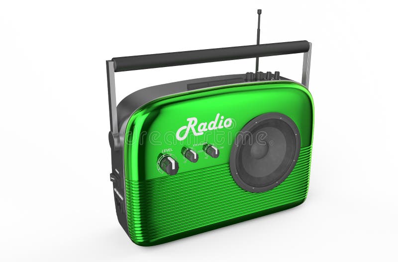 Green Radio Icon stock illustration. Illustration of station 85442874