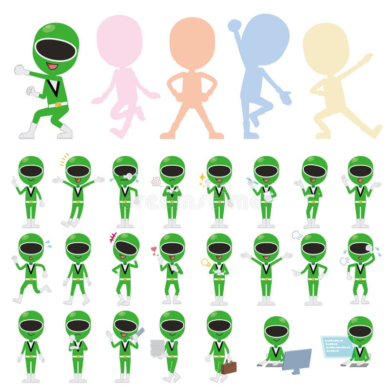 Green Ranger stock vector. Illustration of look, justice - 58695115