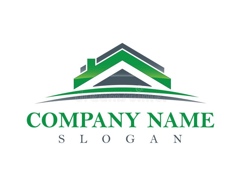 Green real estate logo royalty free illustration Green real estate logo royalty free illustration
