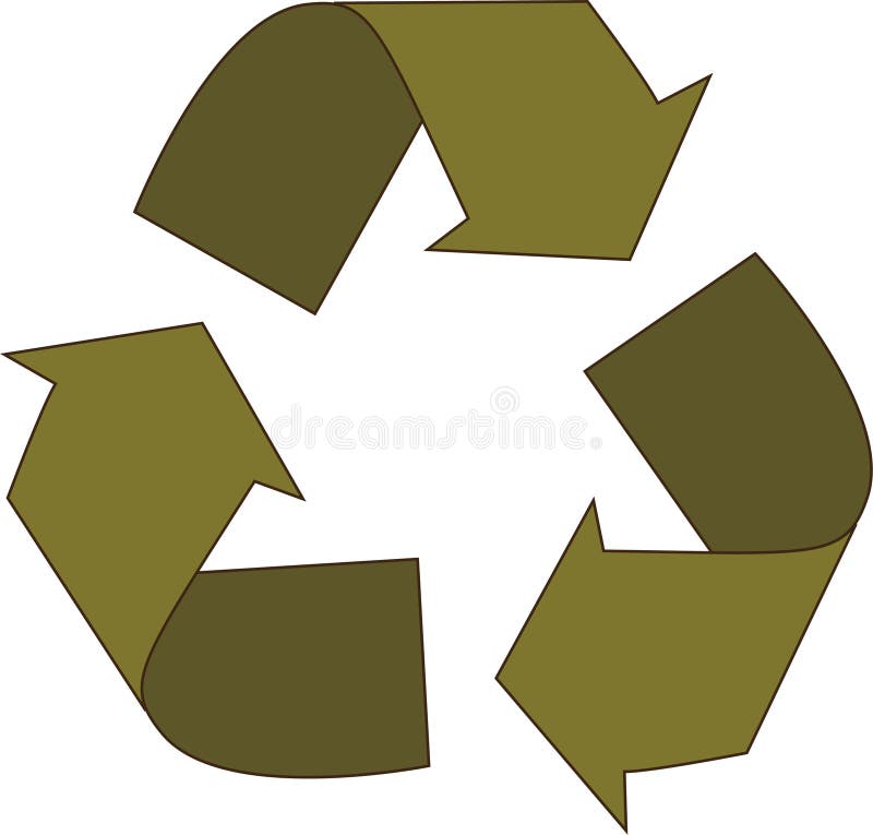 Green Recycle Arrows royalty free illustration