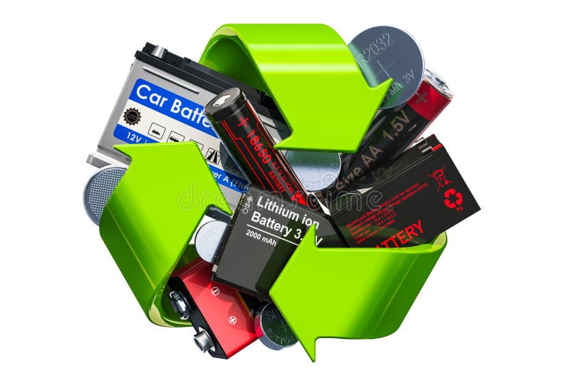 Recycle batteries stock vector. Illustration of alternative 18361526