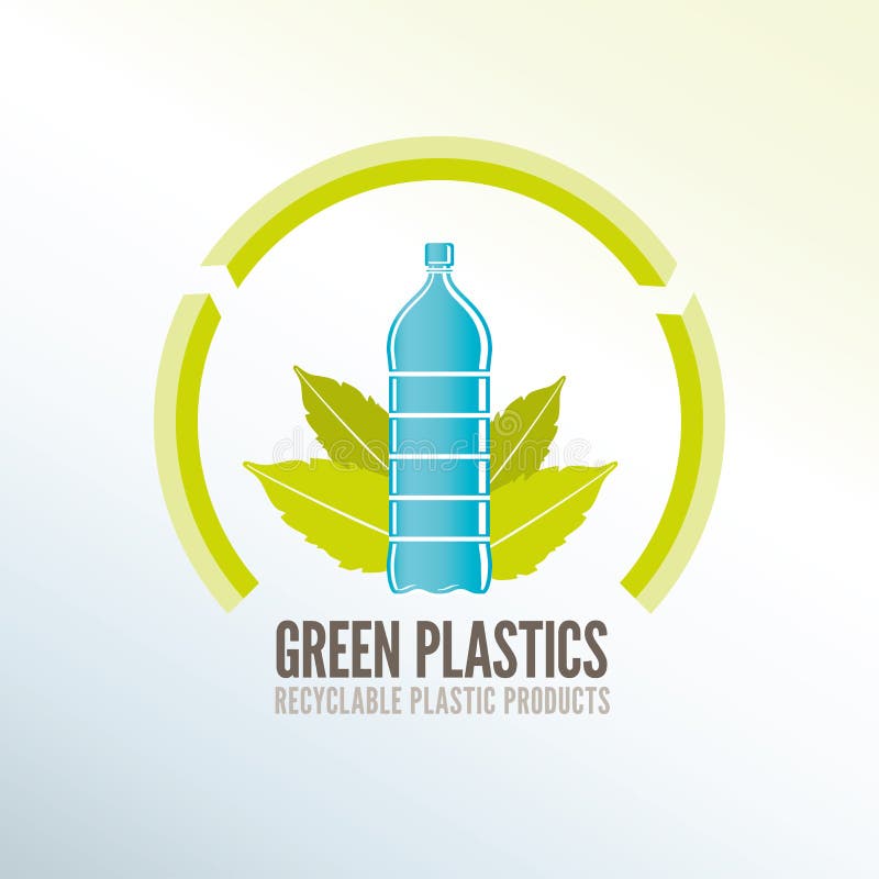 Green recycling badge for ecologic plastic products stock illustration Green recycling badge for ecologic plastic products stock illustration