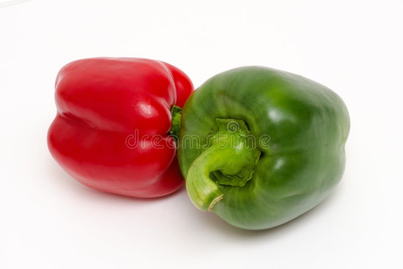 Green and red bell pepper stock image. Image of bell 64772543