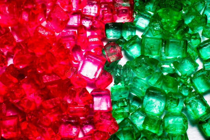 Green and Red Crystal Lollies Stock Photo - Image of mineral, structure